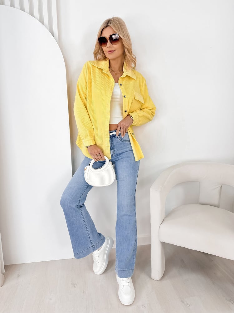 KOSZULA SZTRUKSOWA BOHEME ŻÓŁTA