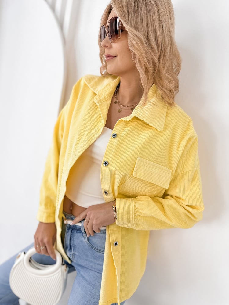 KOSZULA SZTRUKSOWA BOHEME ŻÓŁTA