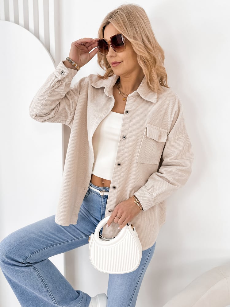 KOSZULA SZTRUKSOWA BOHEME BEŻOWA