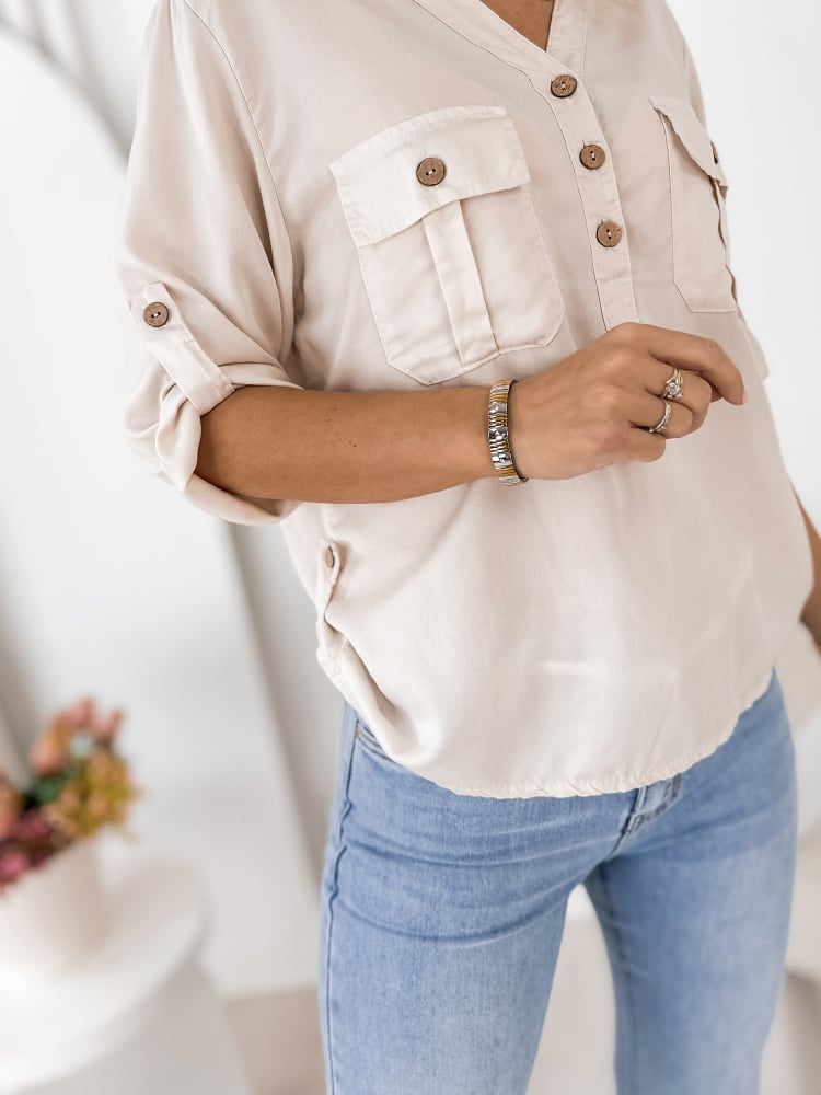 BLUZKA ISETTE BEŻOWA