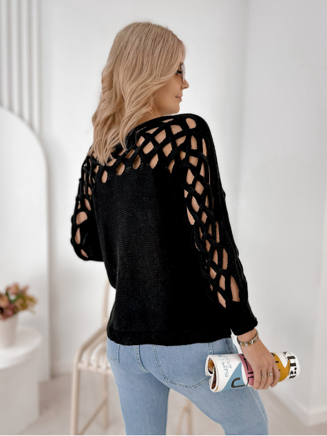 SWETER MEGEVE CZARNY