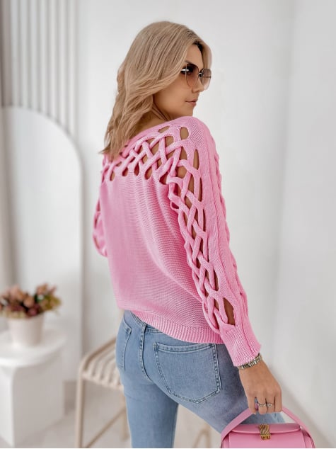 SWETER MEGEVE RÓŻOWY