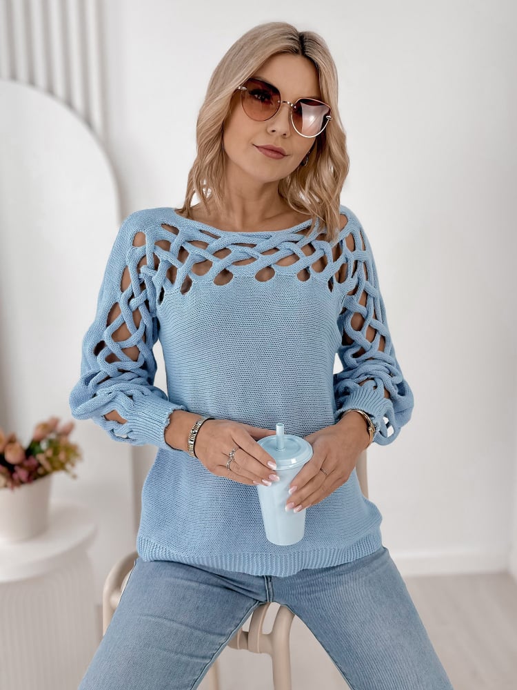 SWETER MEGEVE NIEBIESKI