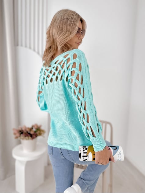 SWETER MEGEVE MIĘTOWY