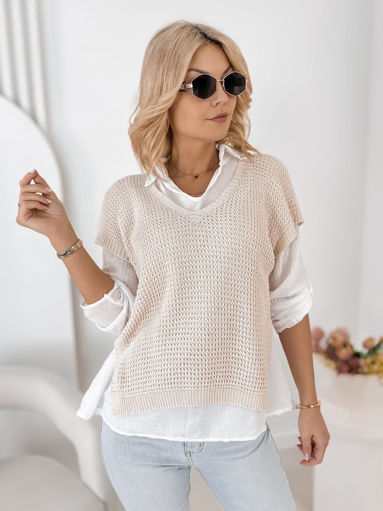 KOMPLET ARNEZ BEŻOWY