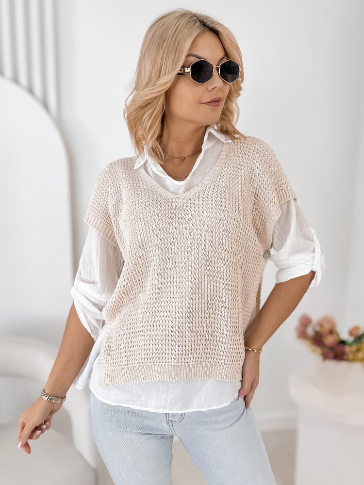 KOMPLET ARNEZ BEŻOWY