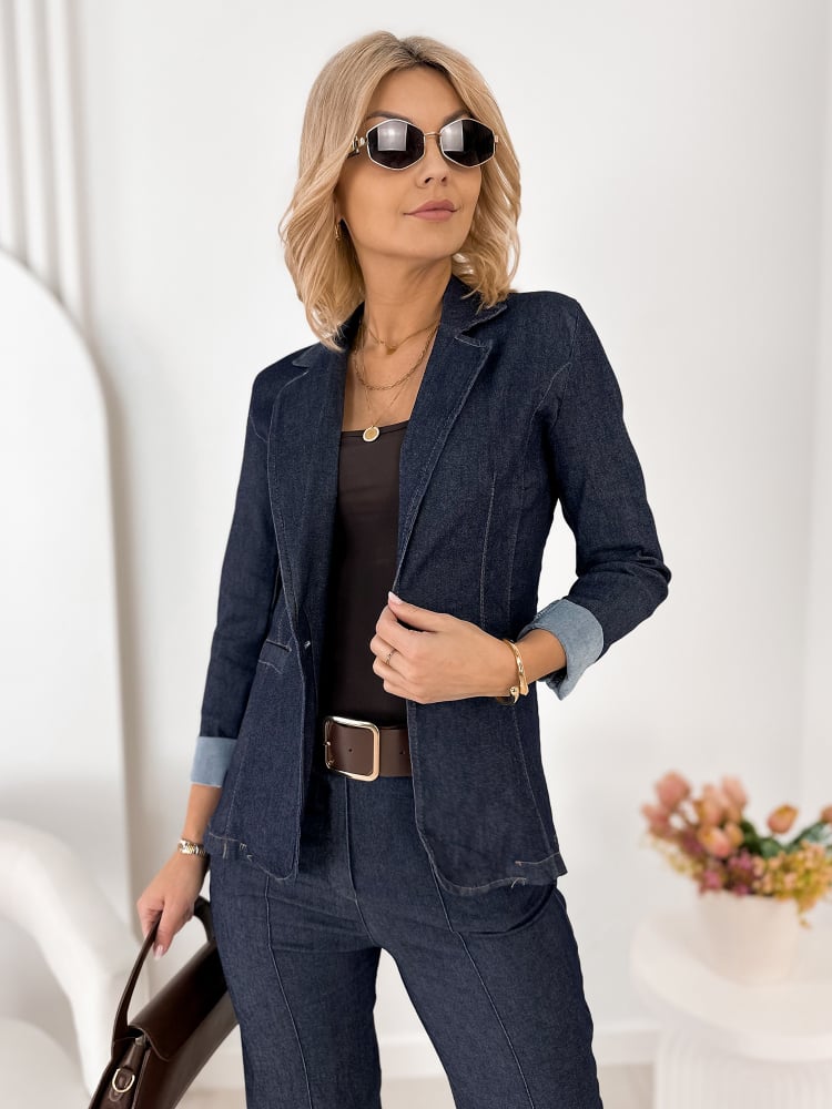 ŻAKIET SANCERE GRANATOWY