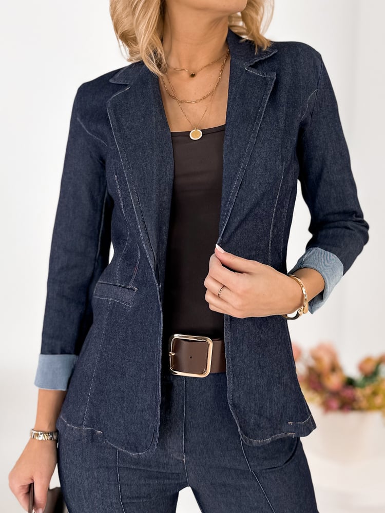 ŻAKIET SANCERE GRANATOWY