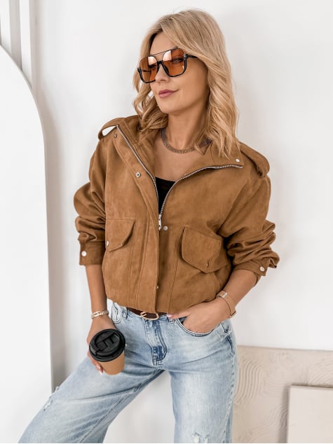 KURTKA ZAMSZOWA CARMEN KARMELOWA