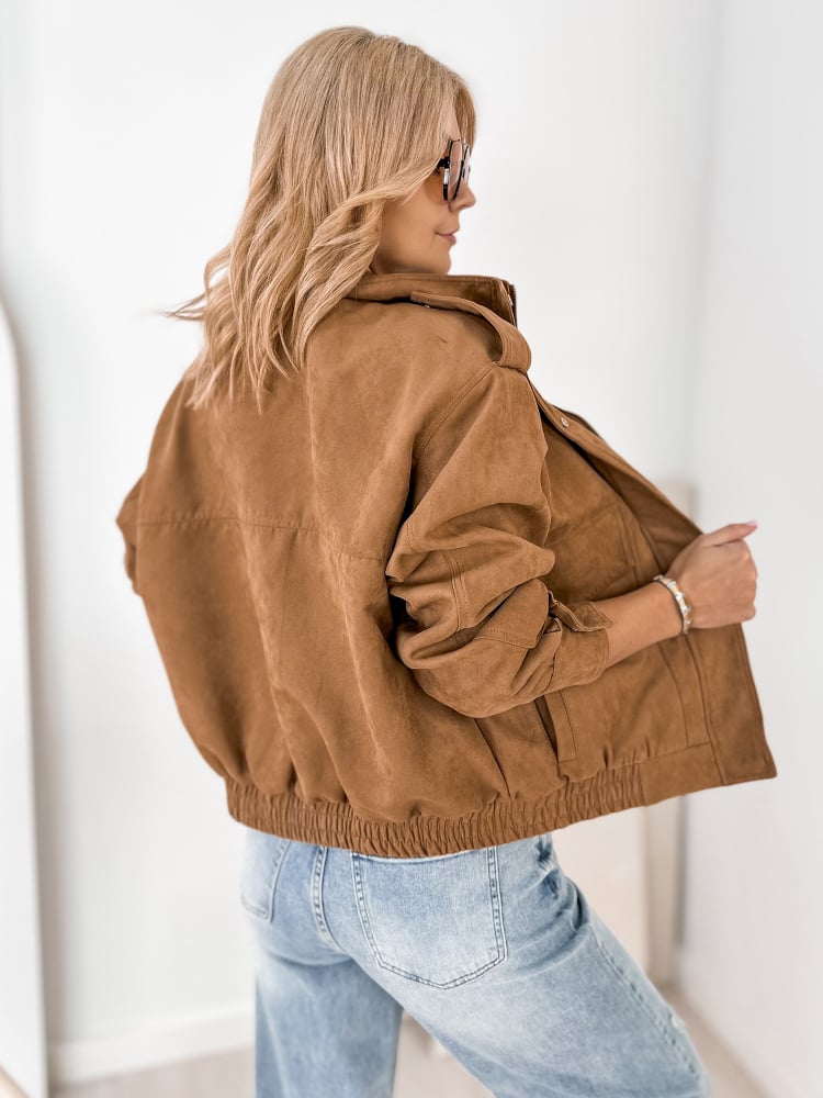 KURTKA ZAMSZOWA CARMEN KARMELOWA