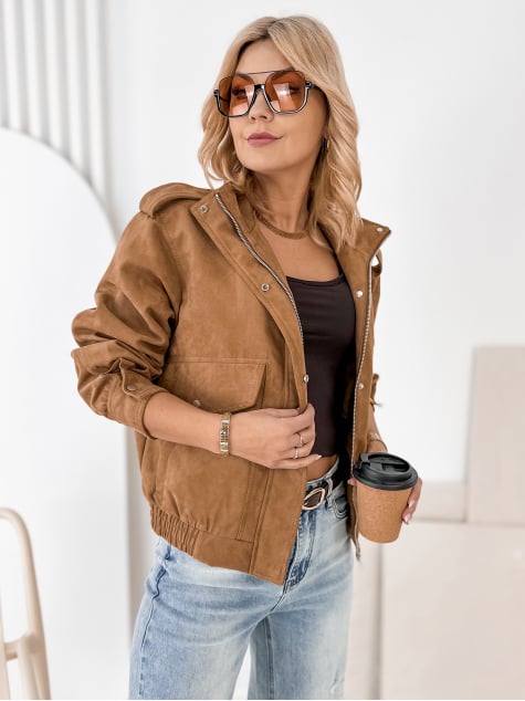 KURTKA ZAMSZOWA CARMEN KARMELOWA