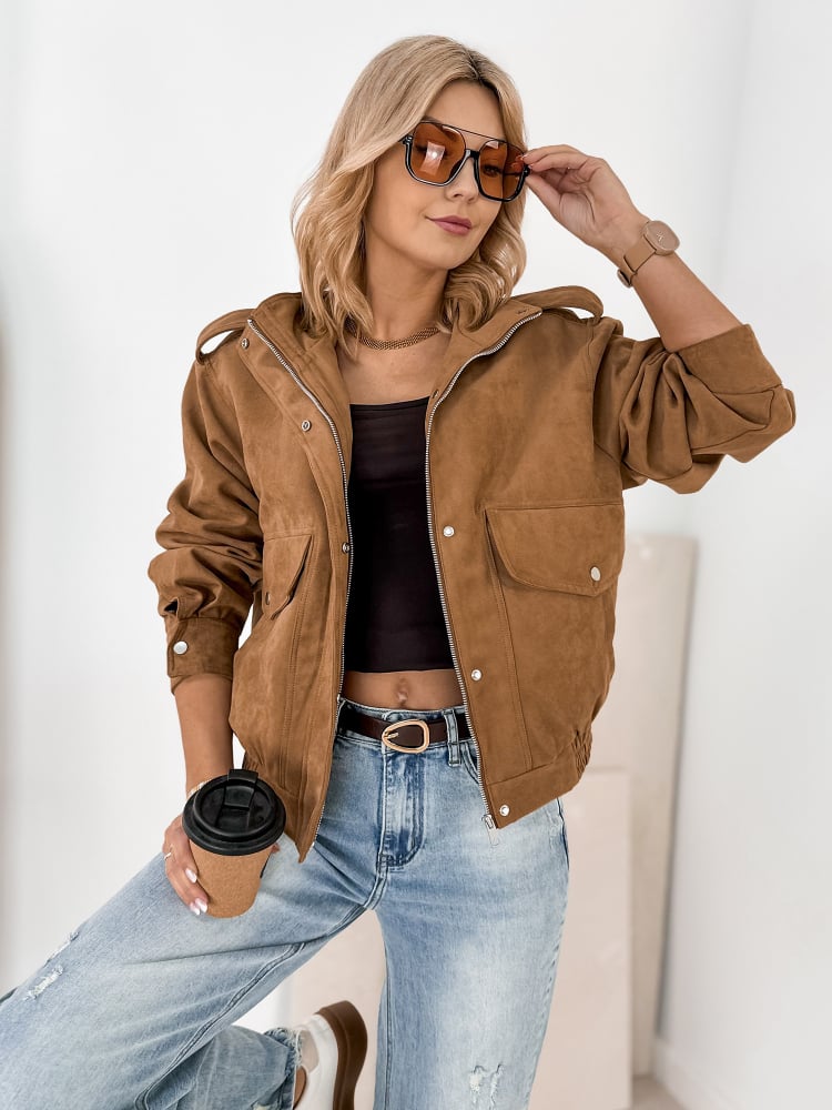 KURTKA ZAMSZOWA CARMEN KARMELOWA