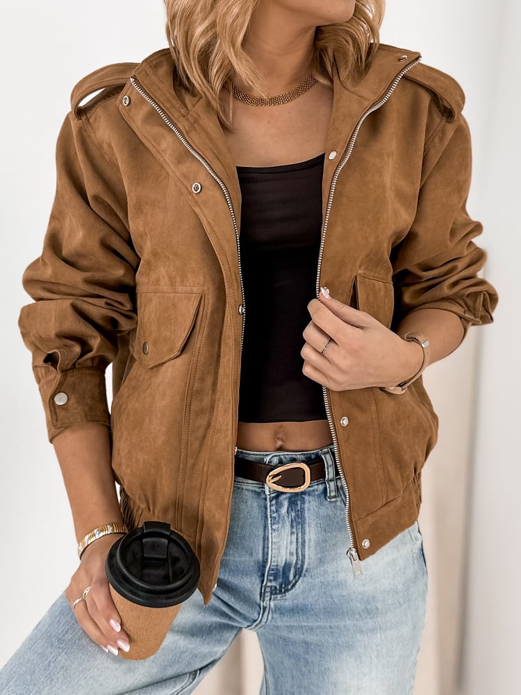 KURTKA ZAMSZOWA CARMEN KARMELOWA