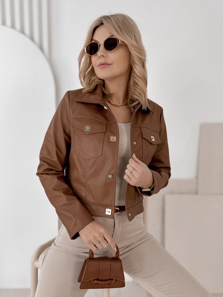 KURTKA HYRES KARMELOWA