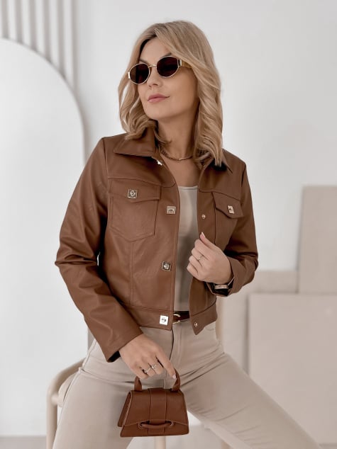 KURTKA HYRES KARMELOWA