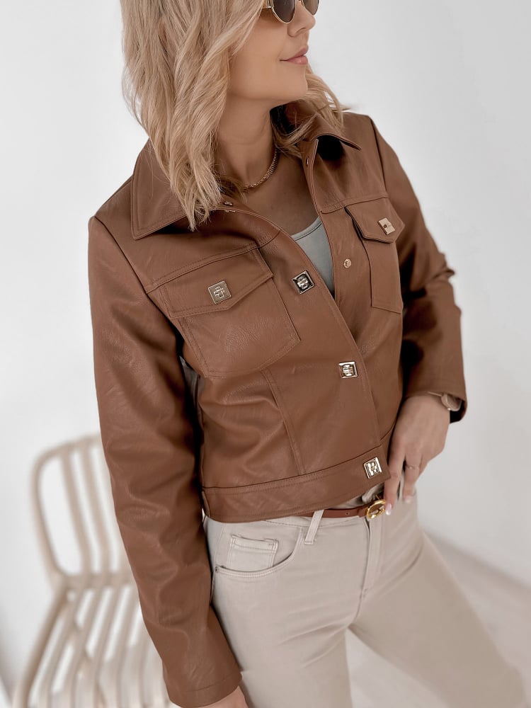 KURTKA HYRES KARMELOWA