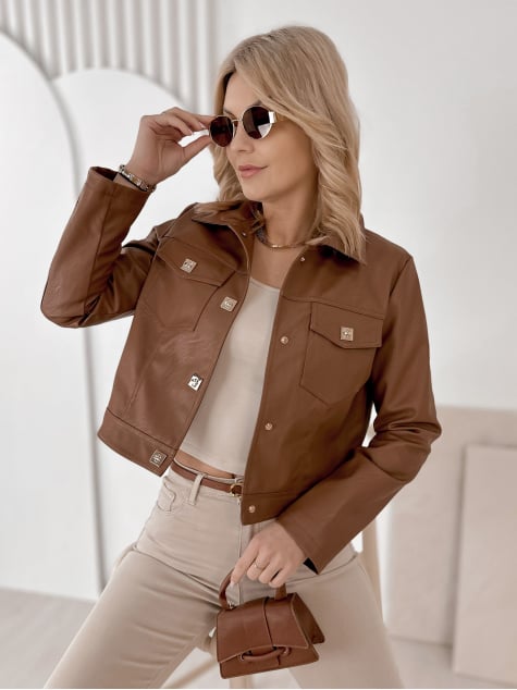 KURTKA HYRES KARMELOWA