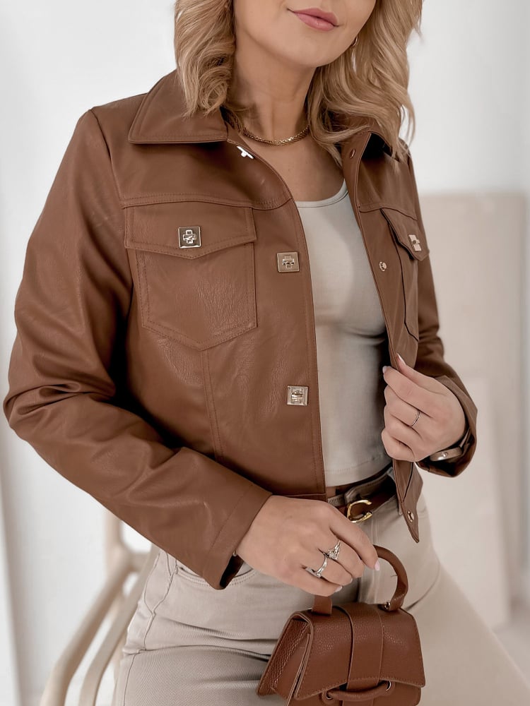 KURTKA HYRES KARMELOWA