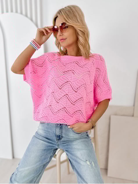 SWETER CORSICA RÓŻOWY