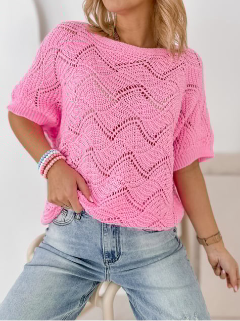 SWETER CORSICA RÓŻOWY