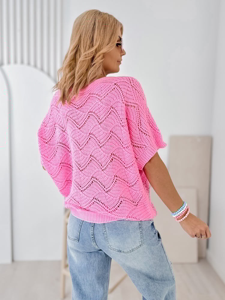 SWETER CORSICA RÓŻOWY