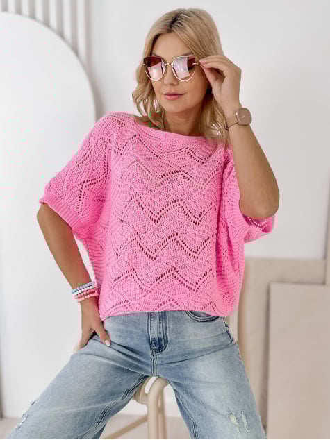 SWETER CORSICA RÓŻOWY