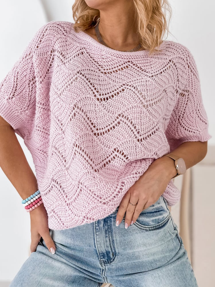 SWETER CORSICA PUDROWY RÓŻ