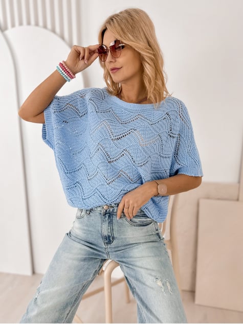 SWETER CORSICA BŁĘKITNY