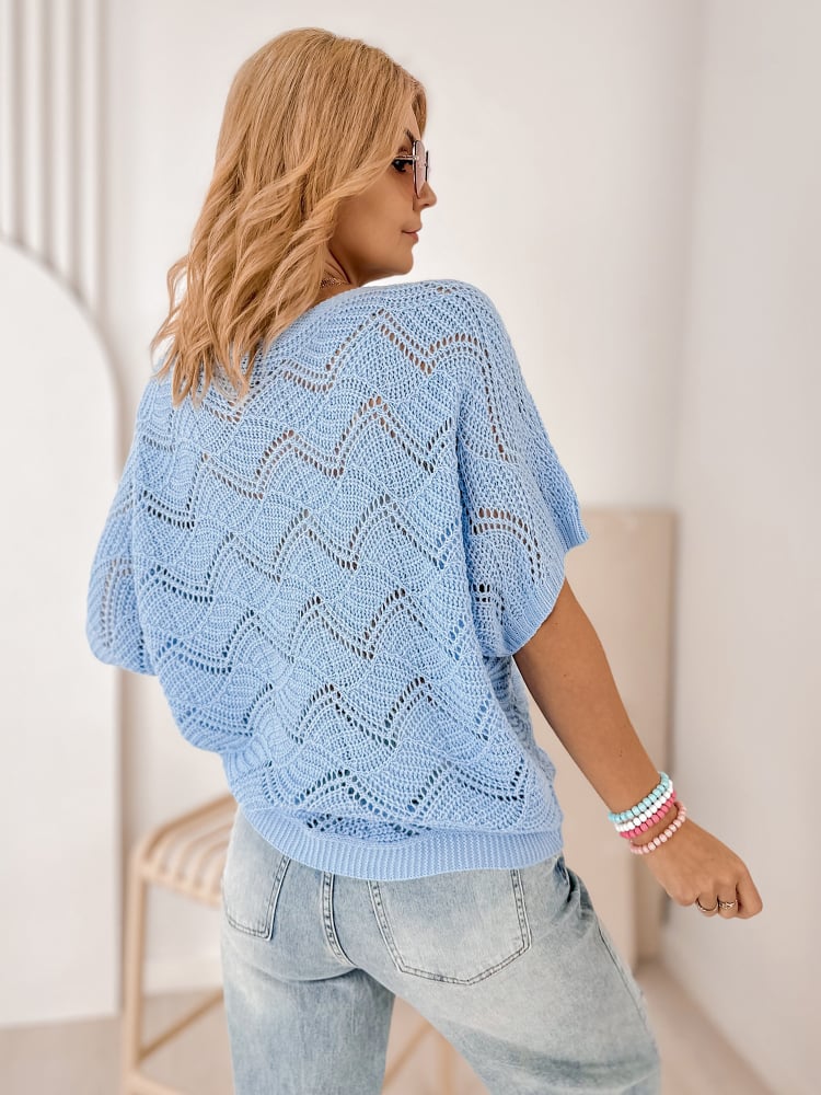 SWETER CORSICA BŁĘKITNY