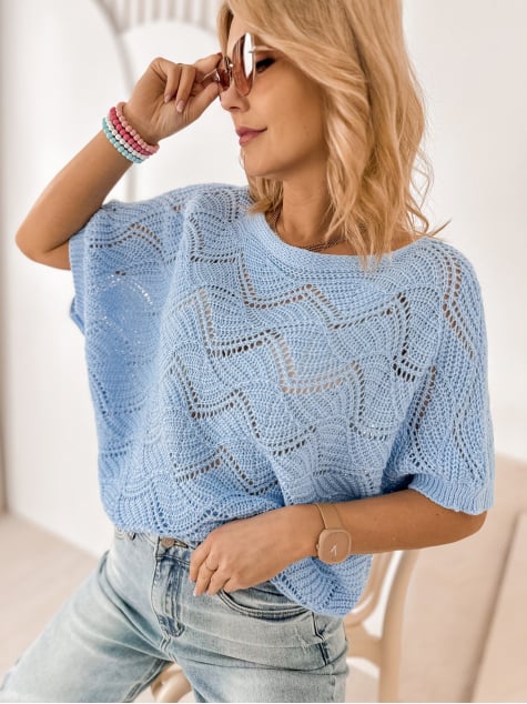 SWETER CORSICA BŁĘKITNY