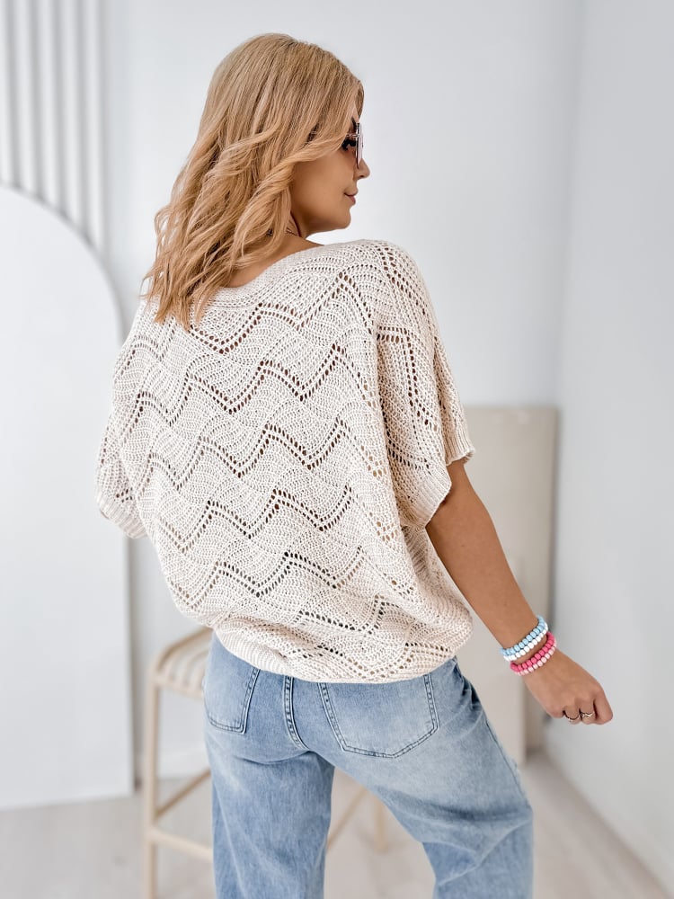 SWETER CORSICA BEŻOWY