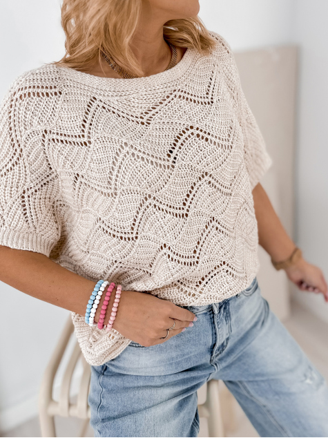 SWETER CORSICA BEŻOWY