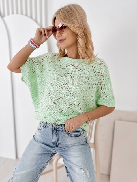 SWETER CORSICA PISTACJOWY