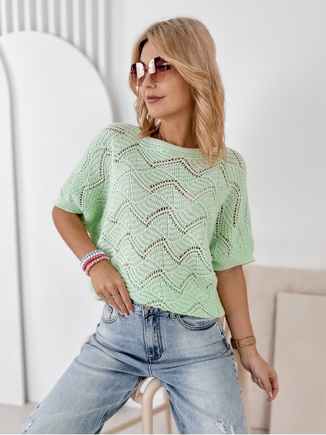 SWETER CORSICA PISTACJOWY