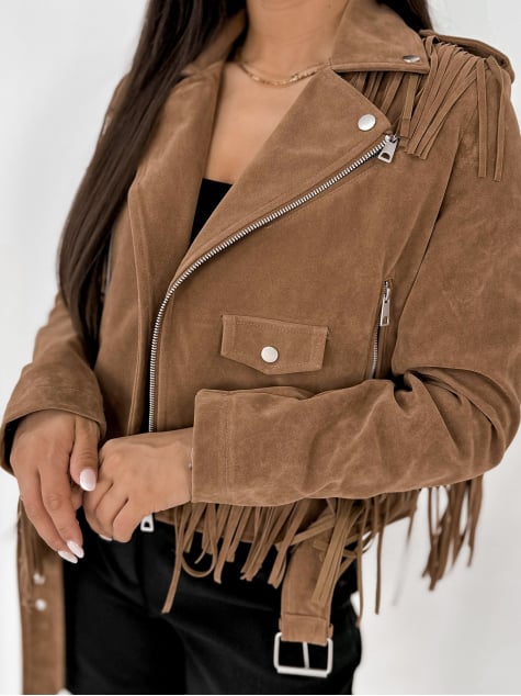 KURTKA ZAMSZOWA SUNDANCE KARMELOWA