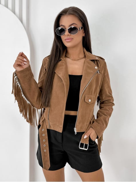 KURTKA ZAMSZOWA SUNDANCE KARMELOWA