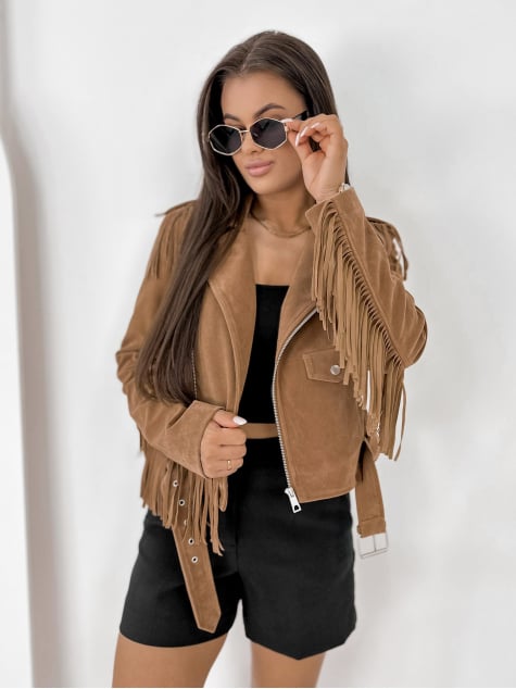 KURTKA ZAMSZOWA SUNDANCE KARMELOWA