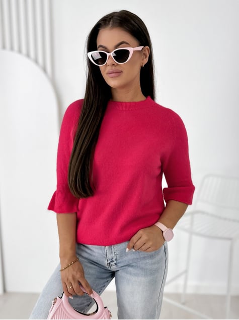 SWETER BRETANE MALINOWY