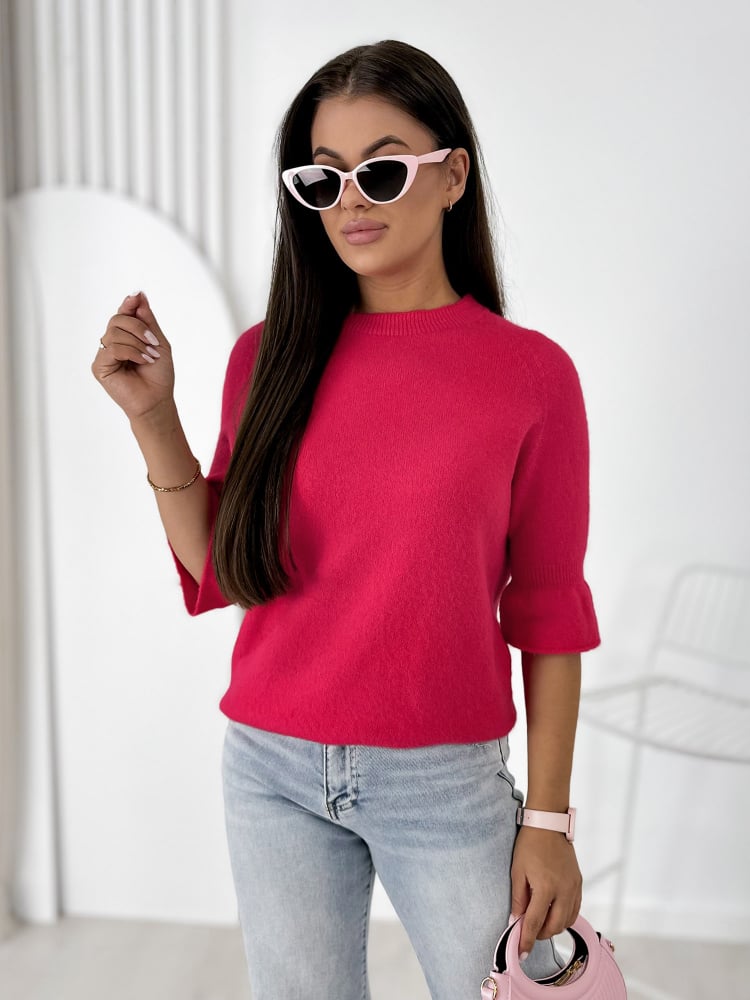 SWETER BRETANE MALINOWY