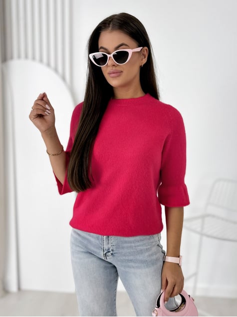 SWETER BRETANE MALINOWY