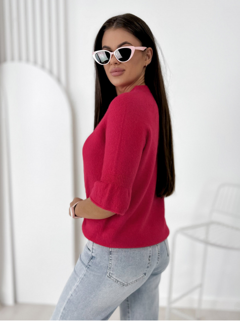 SWETER BRETANE MALINOWY