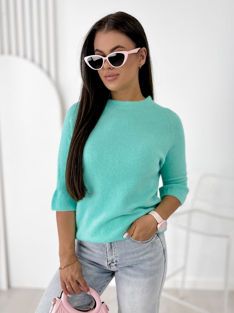 SWETER BRETANE MIĘTOWY