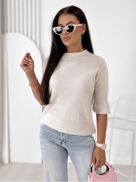 SWETER BRETANE BEŻOWY