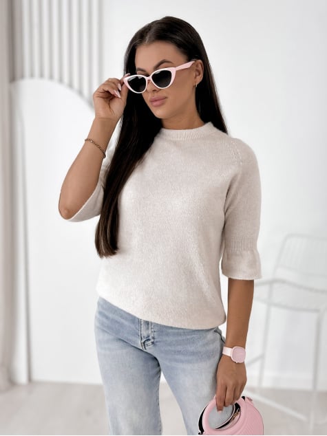 SWETER BRETANE BEŻOWY