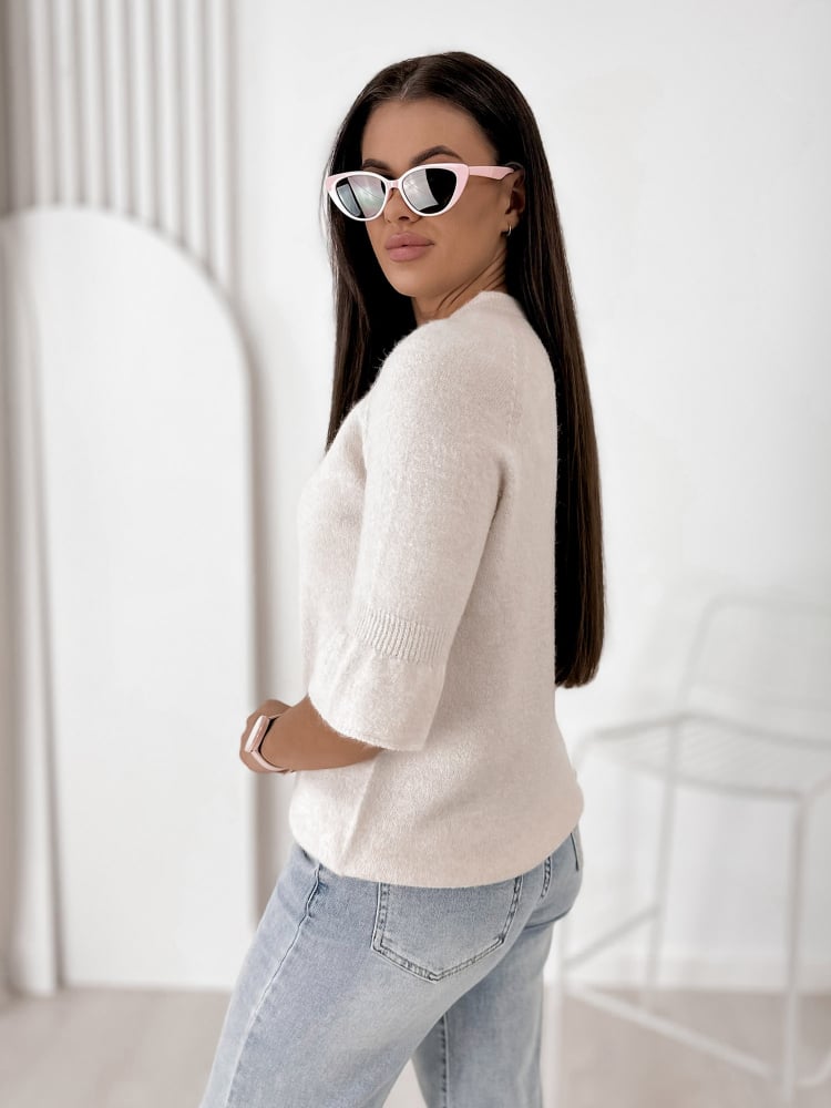 SWETER BRETANE BEŻOWY