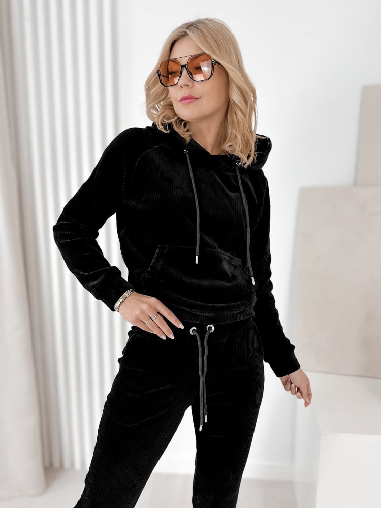 KOMPLET SZTRUKSOWY VISCONTI CZARNY