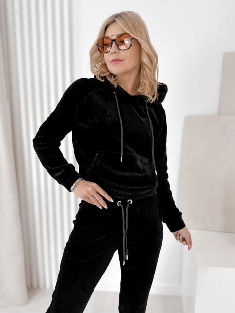 KOMPLET SZTRUKSOWY VISCONTI CZARNY