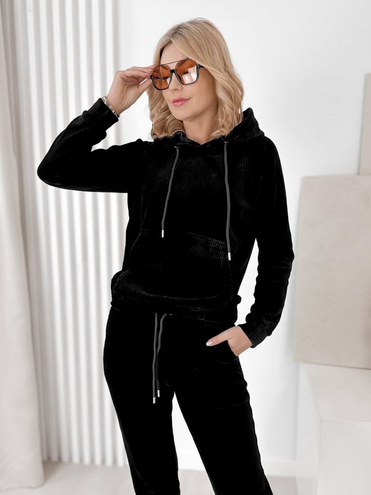 KOMPLET SZTRUKSOWY VISCONTI CZARNY