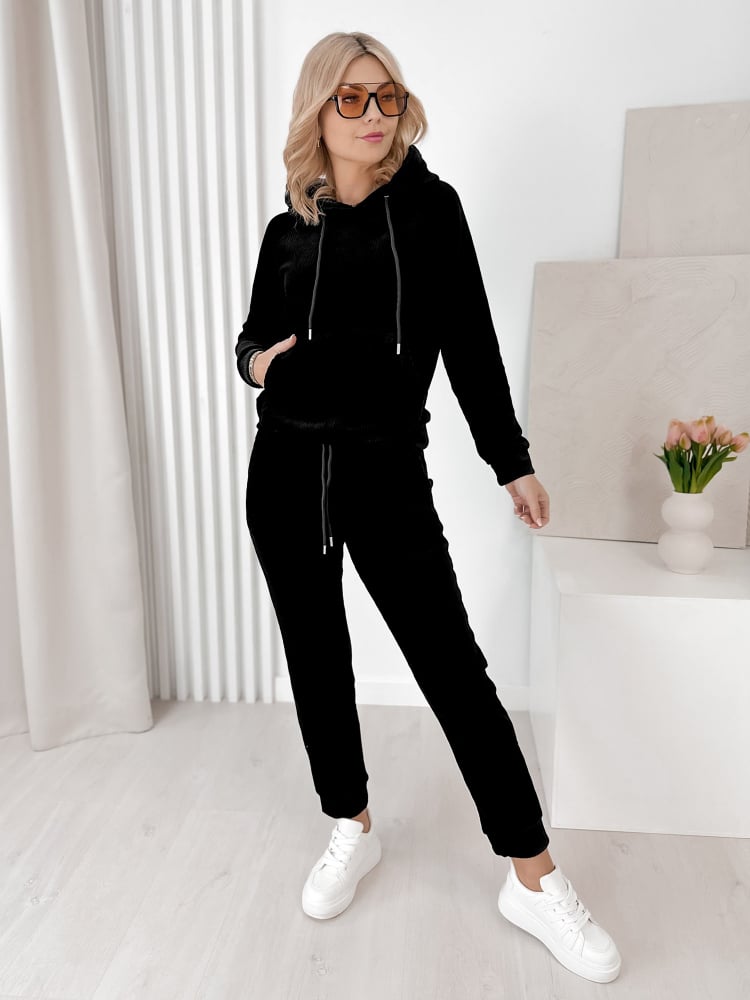 KOMPLET SZTRUKSOWY VISCONTI CZARNY