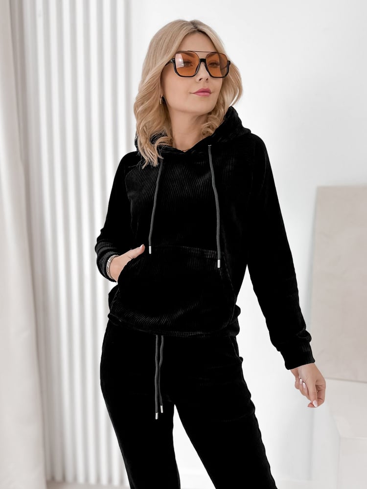 KOMPLET SZTRUKSOWY VISCONTI CZARNY